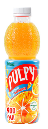Напиток сокосодержащий Добрый Pulpy апельсин с мякотью 900мл