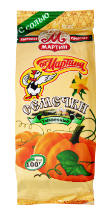 Семечки тыквенные От Мартина жареные неочищенные с солью 100г