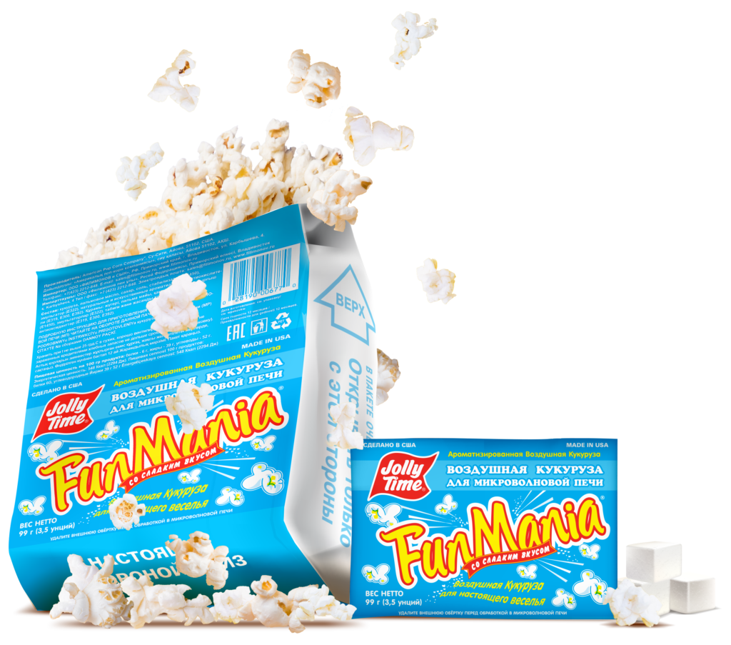 Попкорн Jolly Time Fun Mania сладкий 99г