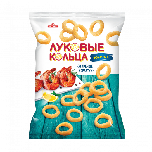 Луковые кольца Золотые Русскарт со вкусом жареные креветки 90г