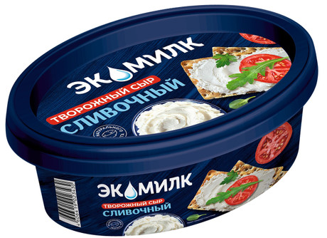 Сыр творожный Экомилк сливочный 60% 120г