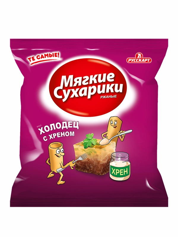 Сухарики Мягкие Русскарт холодец с хреном 38г