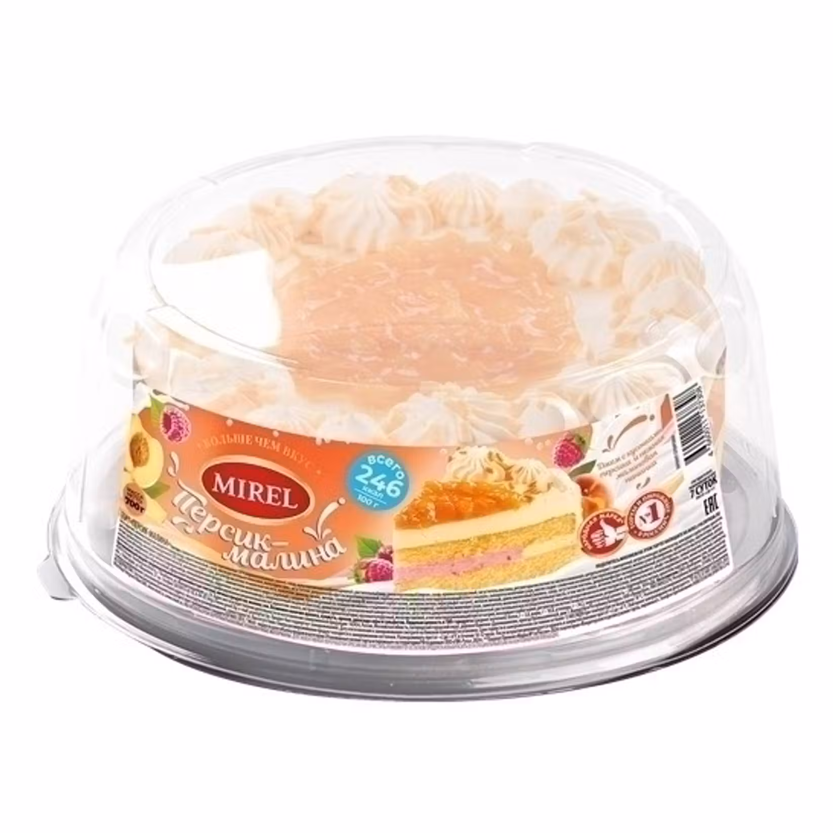 Торт Mirel персик-малина 650г