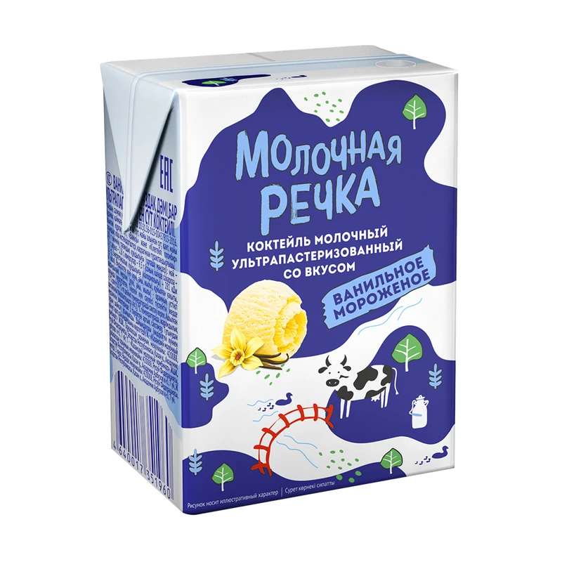 Коктейль Молочная речка Ванильное мороженое 2% 200мл