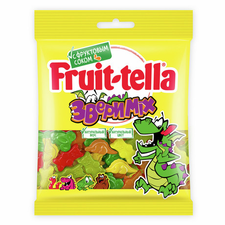 Мармелад жевательный Fruittella Звери микс 70г