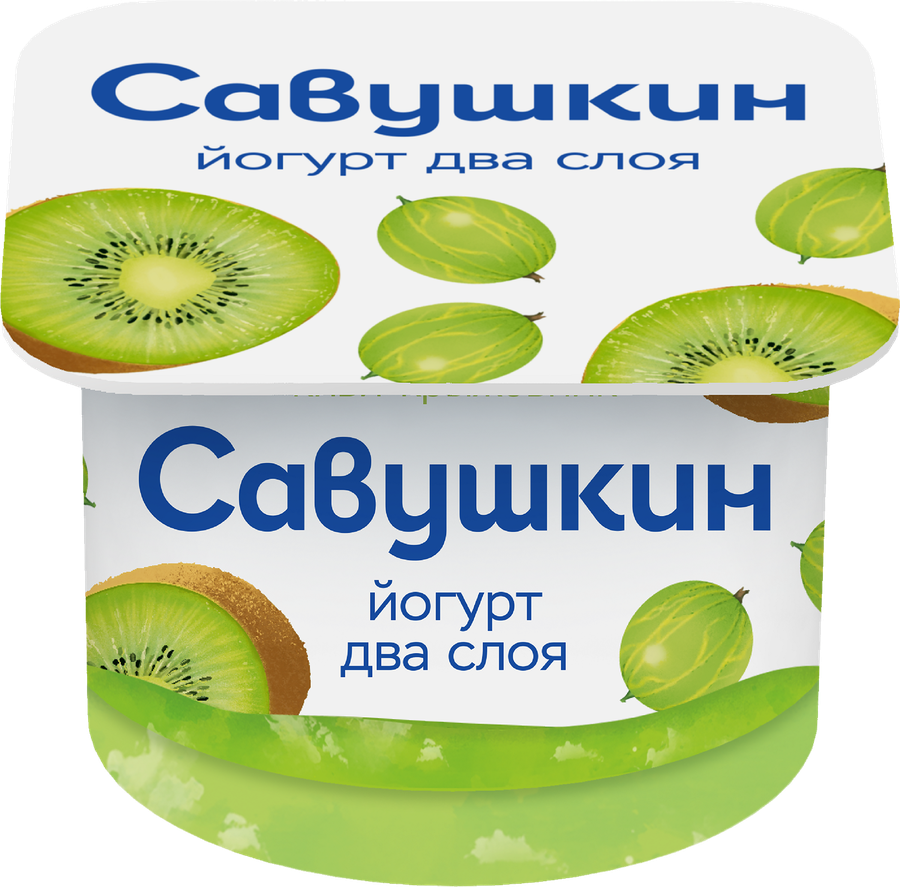 Йогурт Савушкин киви-крыжовник 2% 120г