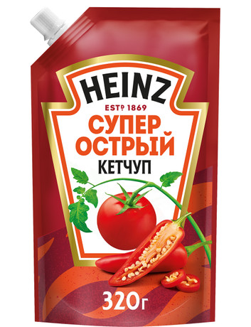 Кетчуп Heinz Супер острый 320г