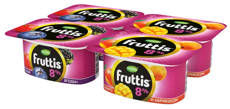 Йогуртный продукт Fruttis абрикос-манго-лесные ягоды  8% 115г