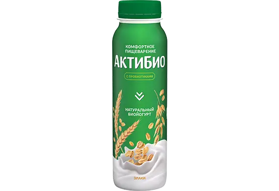 Йогурт питьевой Актибио злаки 1.6% 260г