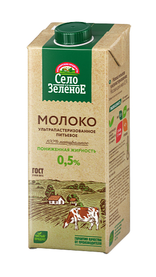 Молоко Село зеленое 0,5% 0,95л