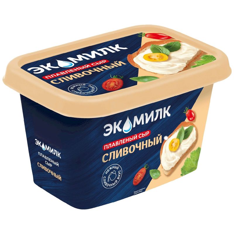 Сыр плавленый Экомилк Cливочный 55% 350г