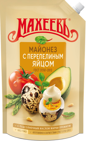 Майонез Махеевъ Перепелинные яйца 50,5% 770г