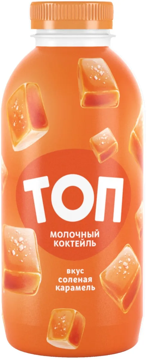 Коктейль молочный Топ Савушкин Соленая карамель 2% 450г