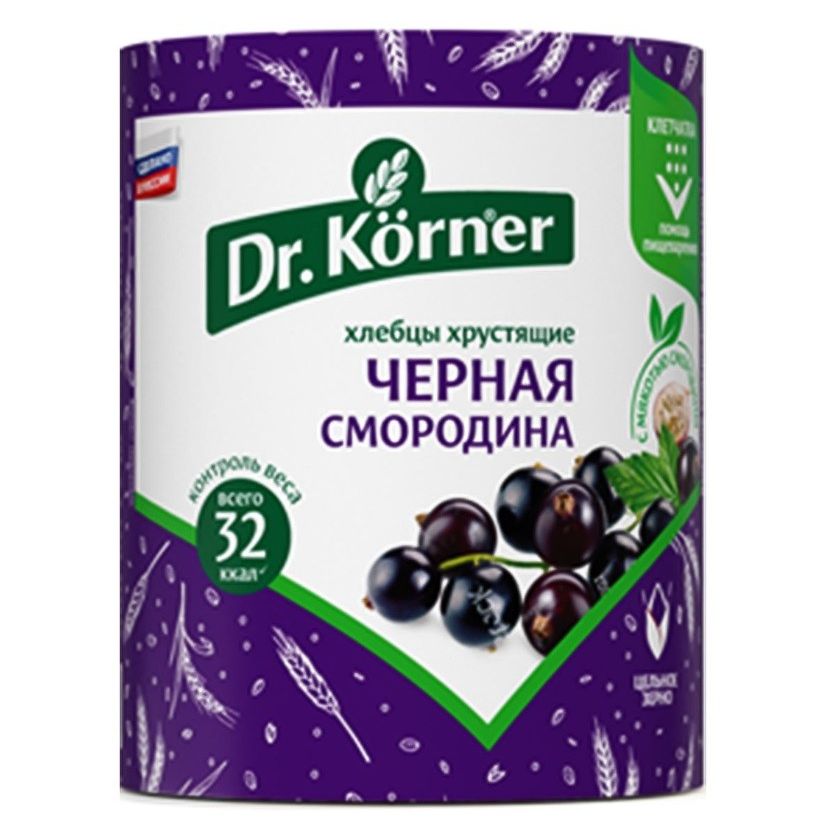 Хлебцы Dr.Korner Злаковый коктейль с черной смородиной 80г