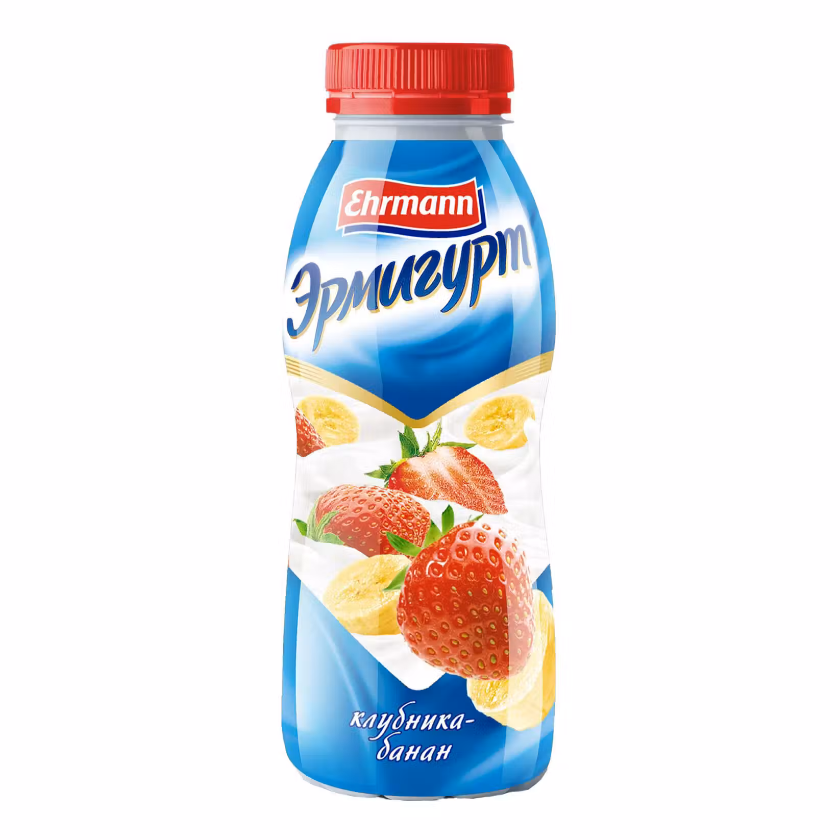 Йогурт питьевой Эрмигурт клубника-банан 1,2% 420г