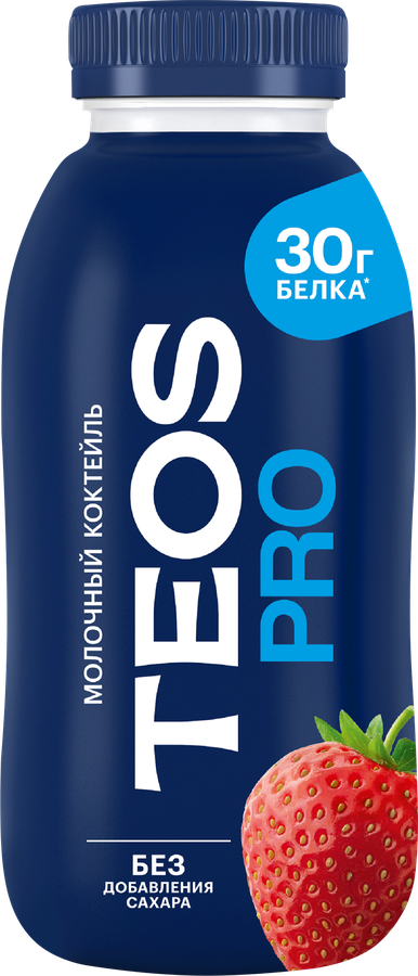 Коктейль молочный Teos Pro Клубника 330г