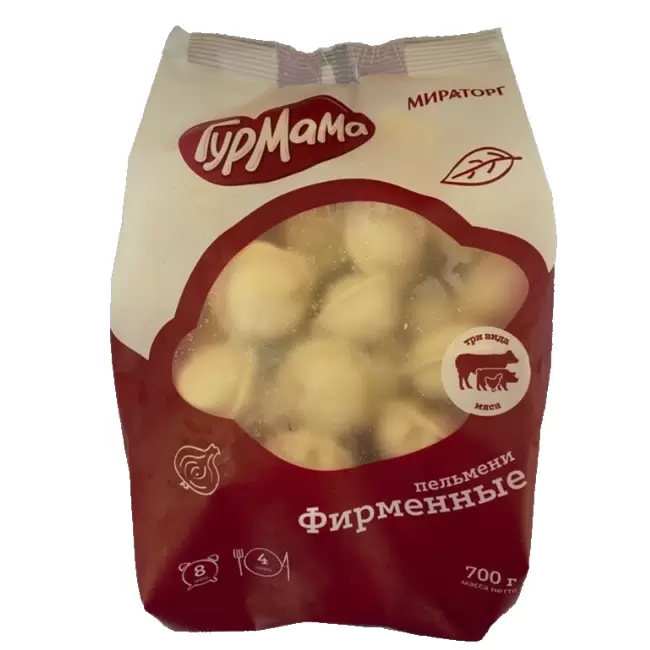 Пельмени Мираторг Фирменные три вида мяса 700г