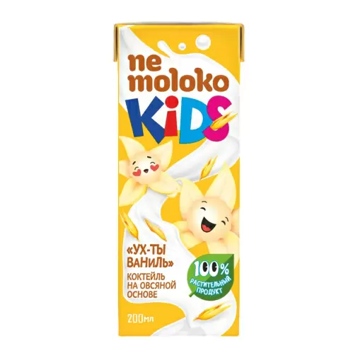 Коктейль Nemoloko Kids на овсяной основе ваниль с 3 лет 200мл 