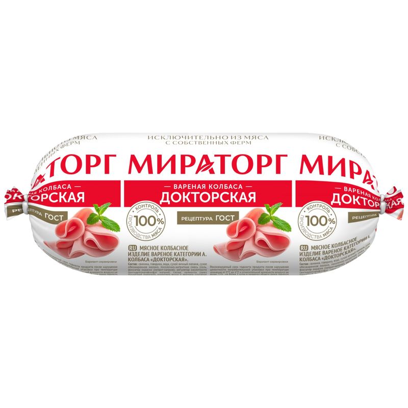 Колбаса Мираторг Докторская вареная 400г