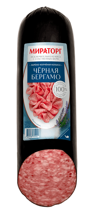 Колбаса варено-копченая Черная Бергамо Мираторг 280г