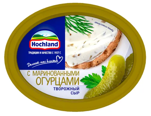 Сыр творожный с маринованными огурцами Hochland 60% 140г