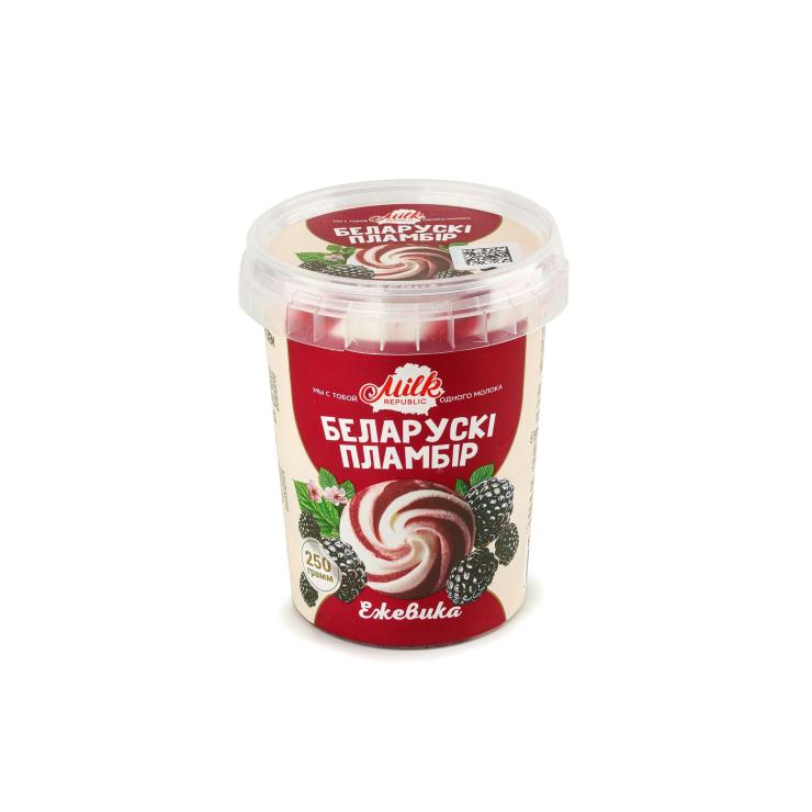 Мороженое Беларусский пломбир ваниль-ежевика Milk Republic 250г