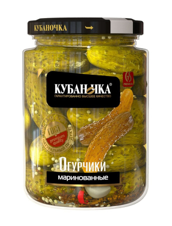 Огурцы маринованные Кубаночка 720г