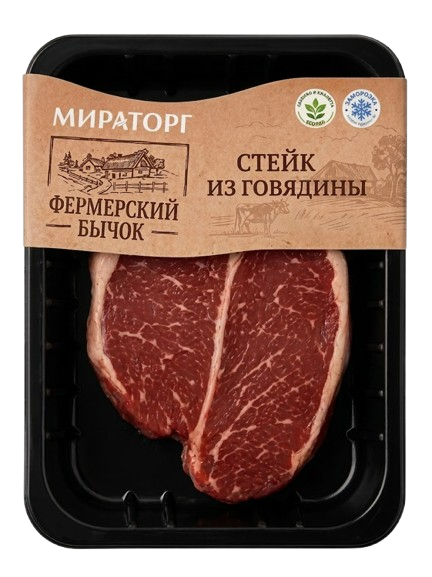 Говядина Стейк Фермерский бычок Мираторг замороженный 260г