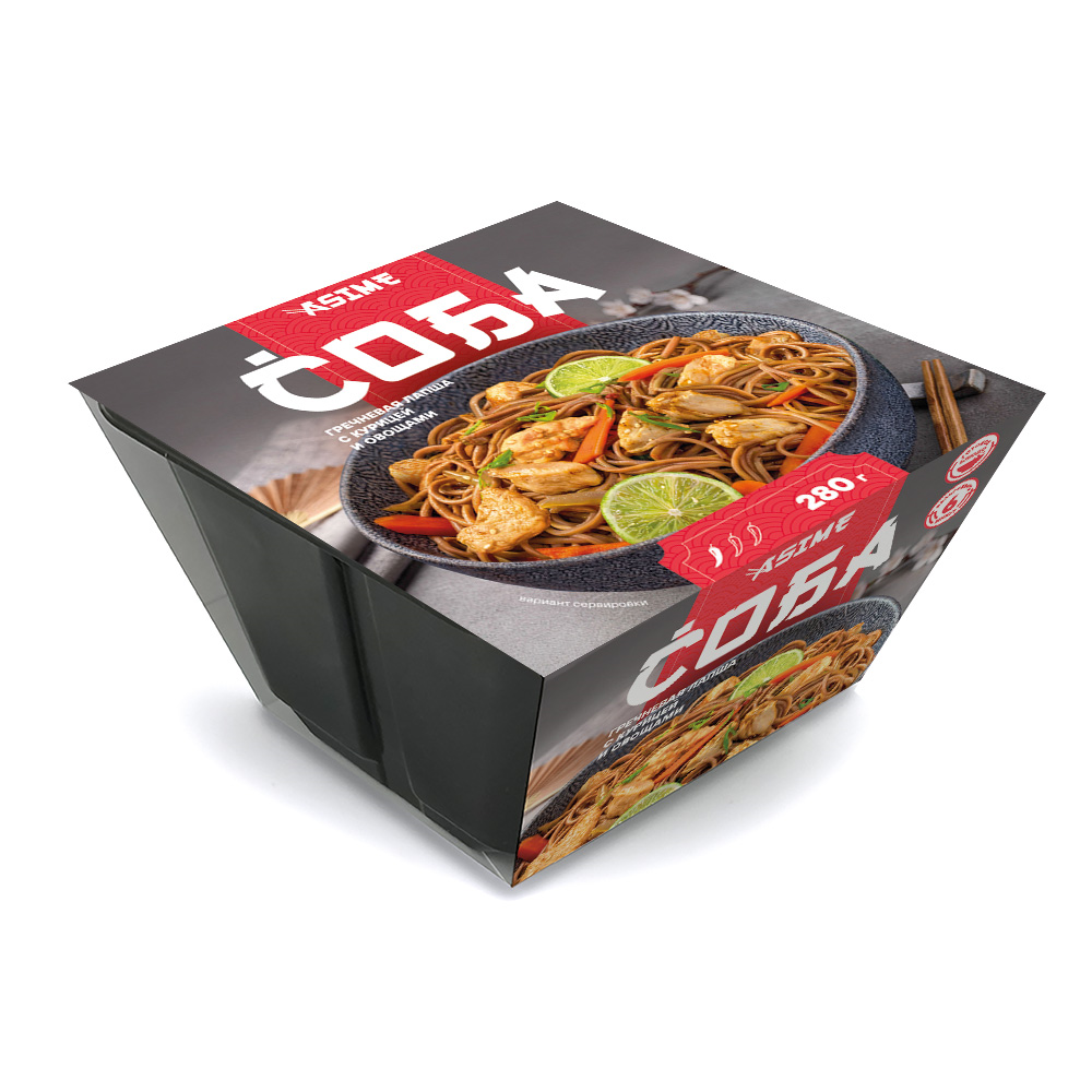 Соба с курицей и овощами ASIME 280г