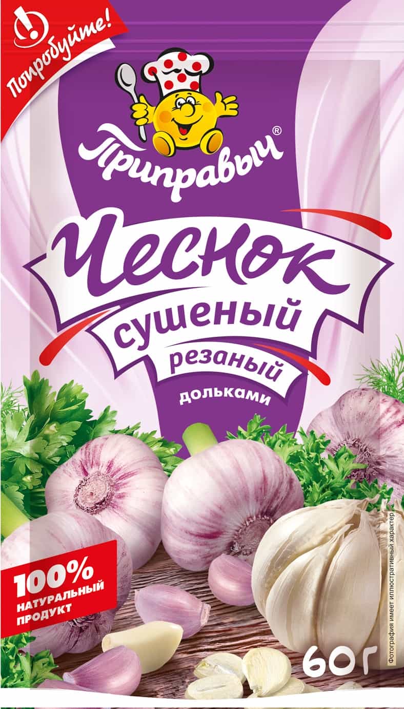 Чеснок сушёный резаный 60г