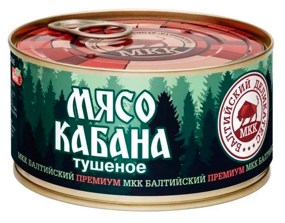 Мясо кабана тушеное Премиум Балтийский деликатес 325г