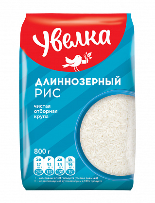 Крупа Увелка Рис длиннозерный 800г