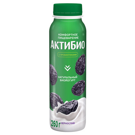 Йогурт питьевой Актибио чернослив 1.5% 260г