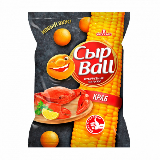 Кукурузные шарики Русскарт СырBall со вкусом краба 140г