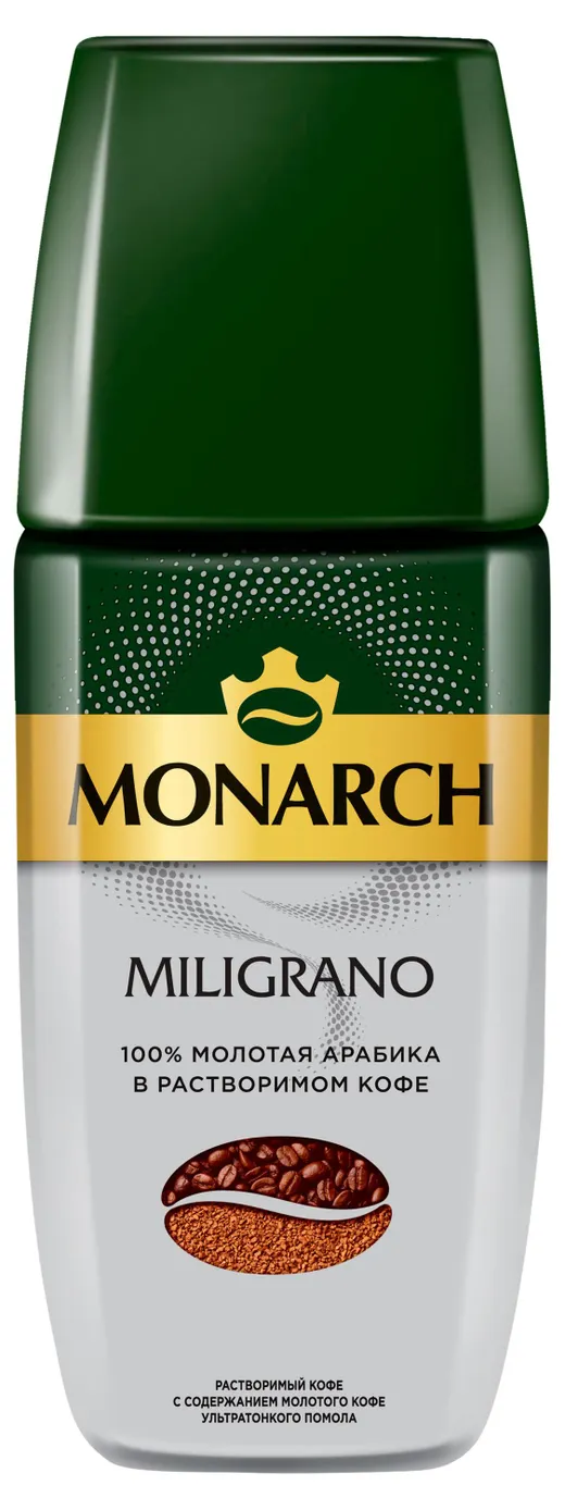 Кофе растворимый MONARCH Miligrano c добавлением молотого 90г