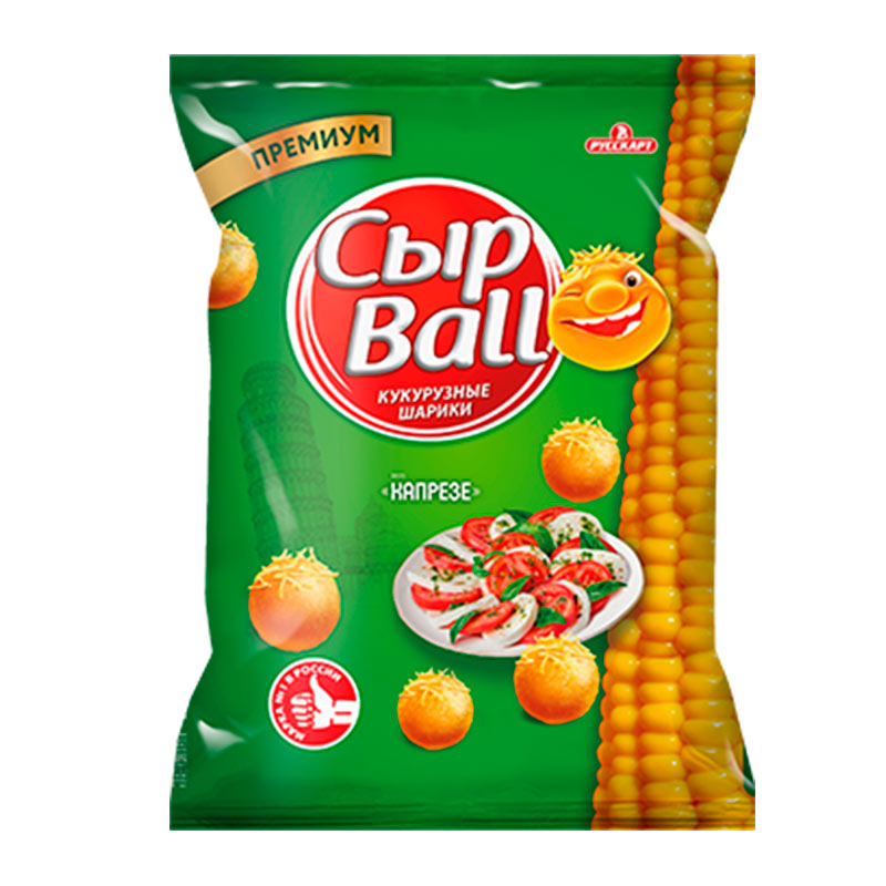 Кукурузные шарики Русскарт СырBall со вкусом Капрезе 140г