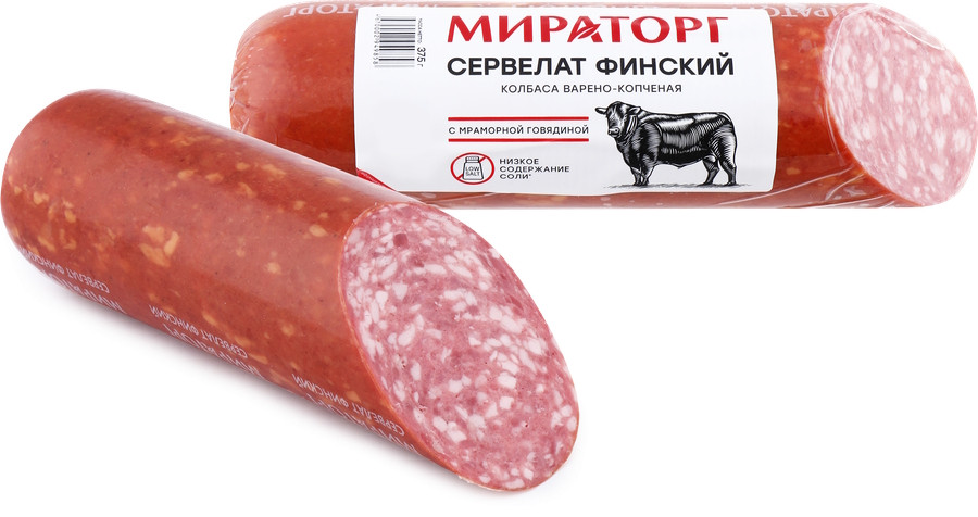 Колбаса Мираторг Сервелат финский варено-копченая 300г
