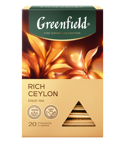 Чай черный Greenfield Rich Ceylon пирамидки 20пак