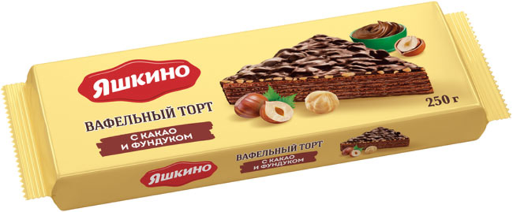 Торт вафельный с какао и фундуком Яшкино 250г