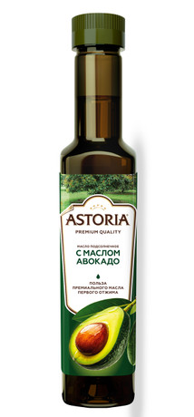 Масло подсолнечное Astoria с маслом авокадо 250мл