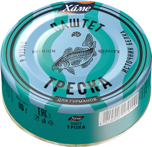 Паштет рыбный ХАМЕ Треска 80г