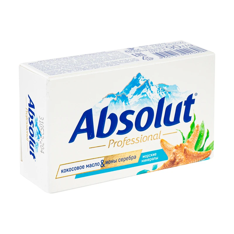 Крем-мыло твёрдое антибактериальное Absolut Professional кокосовое масло 90г
