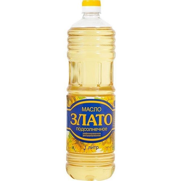 Масло подсолнечное Злато рафинированное дезодорированное 1л