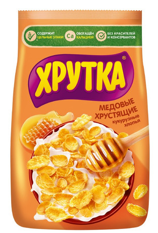 Хлопья Хрутка медовые хрустящие 270г