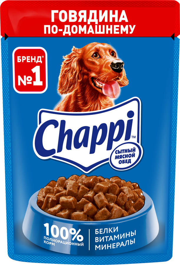 Корм влажный для собак CHAPPI  Говядина по-домашнему 85г