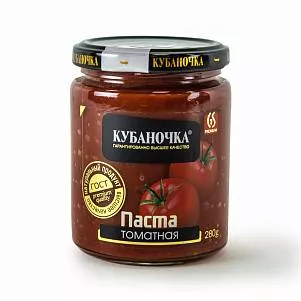 Томатная паста Кубаночка 280г