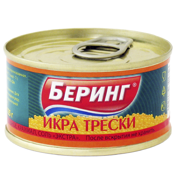 Икра трески Беринг 125г