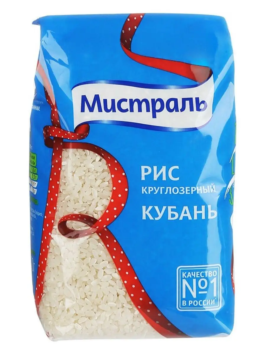 Крупа Рис Кубань круглый Мистраль 900г