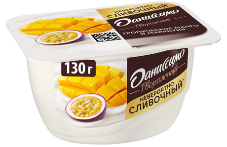 Творожок Даниссимо с манго и маракуйей 5.6% 130г