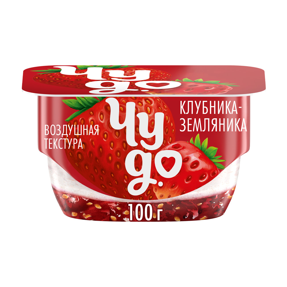 Десерт Творожный Чудо Клубника Земляника 4% 100г
